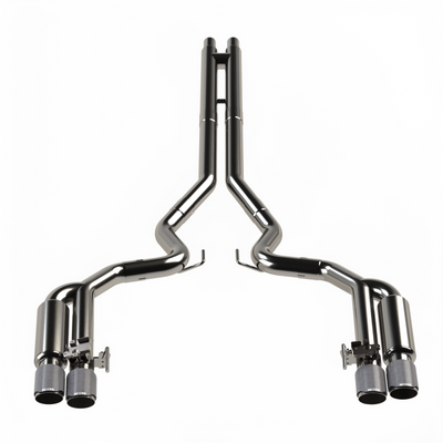 Kooks 18-24 Ford Mustang GT 5.0 3in. Valved Shotgun Cat-Back Exhaust - Carbon Tips