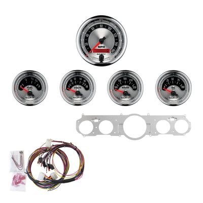 Autometer Direct Fit 5 Piece Dash Kit 65-66 Ford Mustang (3 3/8in & 2 1/16in)