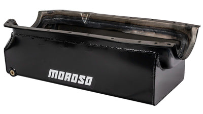 Moroso 65-Up Oldsmobile V-8 (330-455) Marine Stroker Box Sump Flat Bottom 10qt 7.25in Steel Oil Pan