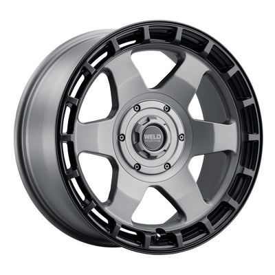 Weld Off-Road Ridge 20x9 - 5x127 / 5x139.7 BP - ET0 - 87.1mm CB - Satin Gunmetal Wheel (Black Ring)