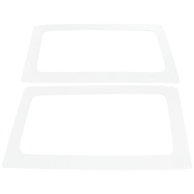 DEI 11-18 Jeep Wrangler JK 2-Door Boom Mat Rear Side Window Trim - 2 Piece - White