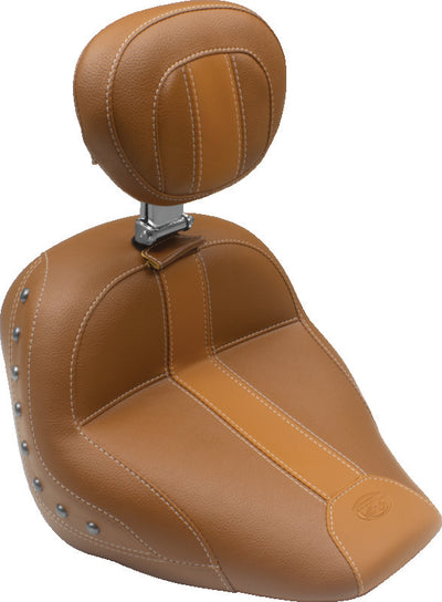Mustang 06-17 Harley Softail Wide Tire (200mm) Wide Tripper Passenger Seat - Distressed Brown