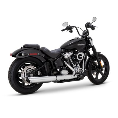 Vance & Hines 2025+ HD Softail Twin Slash 4in Round Chrome Slip-On Exhaust