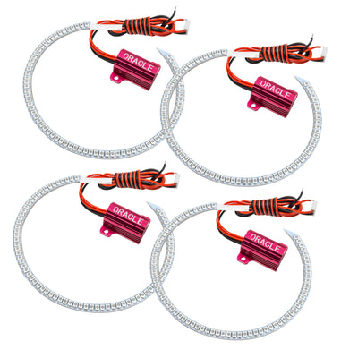 Oracle 11-16 Ford F-250/350 Superduty LED Round Ring Headlight Halo Kit - Red