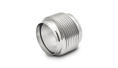 Vibrant SS Bellow Assembly w/ Solid Liner 4in inlet/outlet ID x 4in overall L Electro Polished