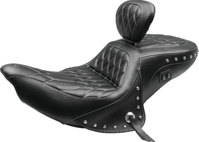 Mustang 14-21 Indian Chieftain, Chief, Dark Horse, Roadmaster, Spfld Touring 1PC Seat - Black