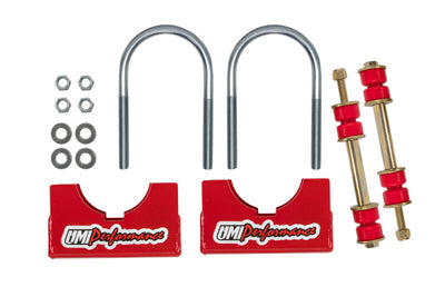 UMI Performance Aftermarket Rear End Sway Bar Installation Kit- 3-1/4in Axle Tubes
