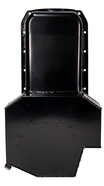 Moroso 80-85 Chevy Small Block/Dart (w/2 Pc Seal) Road Race Wet Sump 7qt 7.5in Steel Oil Pan - Black