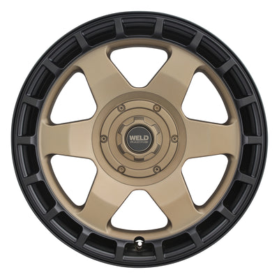 Weld Off-Road Ridge 20x9 - 6x135 / 6x139.7 BP - ET0 - 106.1mm CB - Satin Bronze Wheel (Black Ring)