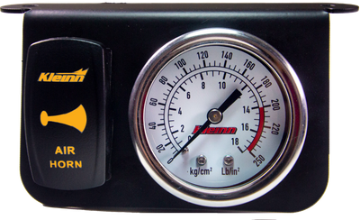 Kleinn Panel Mounted 160 PSI Gauge w/ an Illuminated AMBER Momentary Rocker Switch