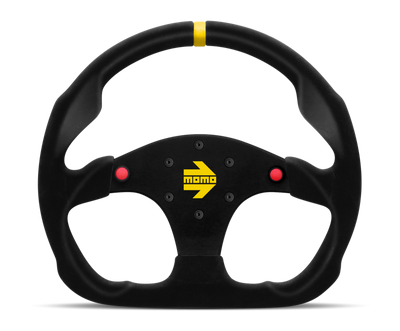 Momo MOD30 Buttons Steering Wheel 320 mm - Black Suede/Black Spokes/1 Stripe