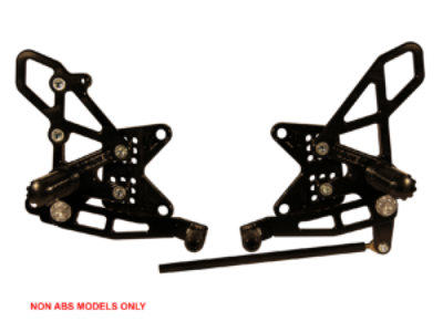 Vortex Racing 11-15 Kawasaki ZX-10R Ninja ZX1000 Rear Set- Black