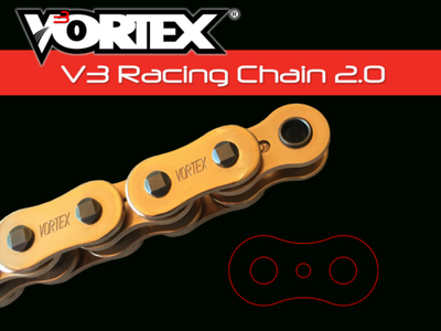 Vortex Racing V3 2.0 Chain 530RX3-160- Gold