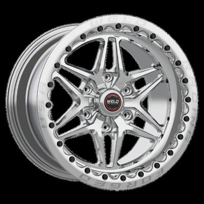 Weld 15X10 S81HD 6X5.5 6.5BS Polished Center, 3.54ID POL MT Ring