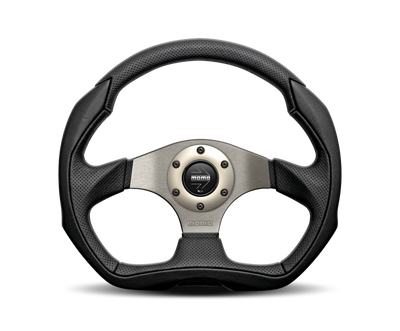 Momo Eagle Steering Wheel 350 mm - Black Leather/Anthracite Spokes