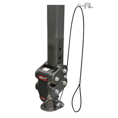 Gen-Y Spartan Torsion-Flex 2.5in Offset 4in SQ Tube Gooseneck 2-5/16in Coupler Standard Height
