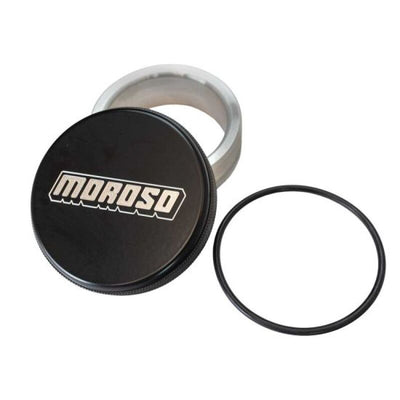 Moroso Weld-In Fill Cap w/Neck/Bung & O-Ring - Black