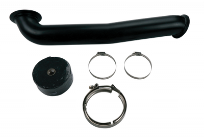 Wehrli GMC/Chevrolet LLY/LBZ/LMM Duramax 6.6L w S400 Single Turbo 3in Down Pipe - Black