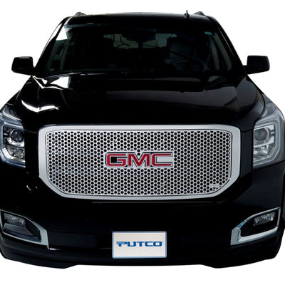 Putco 00-06 GMC Yukon XL - w/ Logo CutOut Punch Stainless Steel Grilles