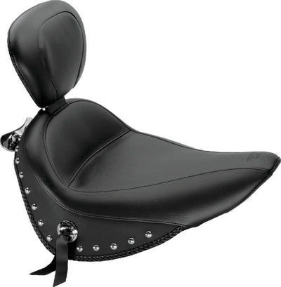 Mustang 06-17 Harley Softail Wide Tire (200mm) Tripper Solo Seat Diamond Stitch - Distressed Brown