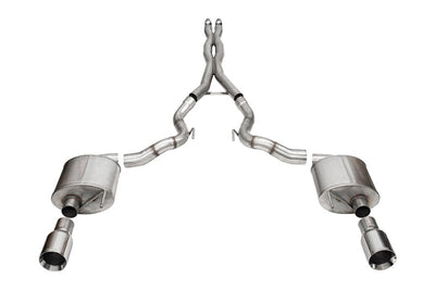 Corsa 24-25 Ford Mustang GT Xtreme 3in Cat-Back Dual Rear Exhaust w/4.5in Straight-Cut Polish Tips