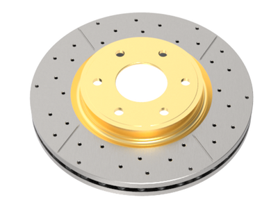 DBA 02-06 Audi A4 1.8L Convertible Rear Drilled & Slotted Street Series Rotor