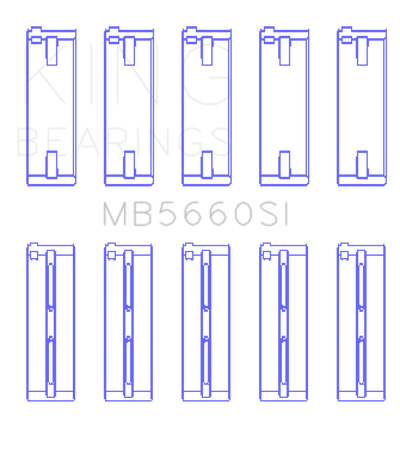 King Engine Bearings Audi/VW Bbz/CAxa/CAva/Azd (Size +0.75mm) Main Bearing Set
