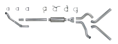 Diamond Eye KIT 4in Turbo Back DUAL AL: 94-97 FORD 7.3L F250/F350 PWRSTROKE NFS W/ CARB EQUIV STDS