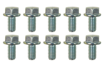 Moroso 5/16in-18 Serrated Zinc Flange Bolt - 10 Pack