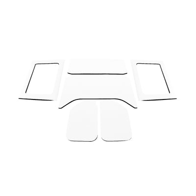 DEI 11-18 Jeep Wrangler JK 4-Door Boom Mat Complete Headliner Kit - 6 Piece - White