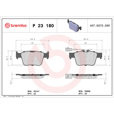 Brembo 18-21 Alfa Romeo Giulia/ Alfa Romeo Stelvio Rear Low-Met Brake Pad
