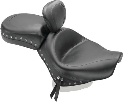 Mustang 97-13 HD FL Touring Saddlebag Tour-Pak Lid Covers (Pair) Deluxe - Black w/ Grey Stitching