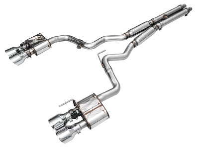 AWE Tuning 21-23 Ford Mustang Mach 1 SwitchPath Cat-Back Exhaust w/ Quad Chrome Silver Tips