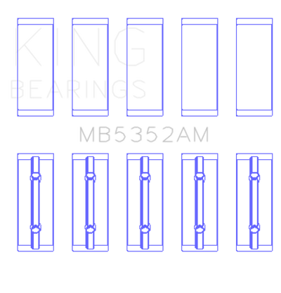 King Engine Bearings Renault K9K/K4M (Size +0.50mm) Main Bearing Set