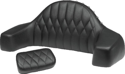 Mustang 14-21 Indian Chieftain,Chief,Dk Horse,Rdmaster,Vintage Passenger Backrest w/Stitch - Black