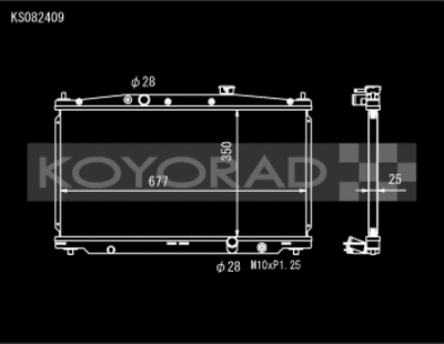 Koyo 11-16 Honda CR-Z 1.5L Hybrid (MT) / 09-14 Honda Fit (MT) Radiator