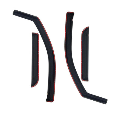 Westin 2002-2008 Dodge Ram Quad Cab (4 DR) Wade In-Channel Wind Deflector 4pc - Smoke