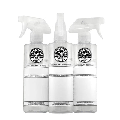 Chemical Guys Secondary Container Dilution Bottle With Professional Standard Sprayer - 16oz (3 Pack)