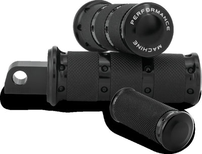 Performance Machine Footpegs XLS - Black Ano