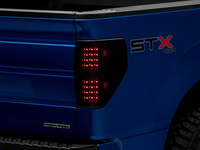 Raxiom 09-14 Ford F-150 Styleside Axial Series LED Tail Lights- Black Housing (Smoked Lens)