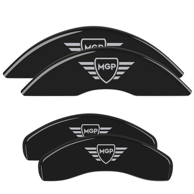 MGP 4 Caliper Covers Engraved Front & Rear MGP Black Finish Silver Char 2019 Mercedes-Benz GLE43 AMG