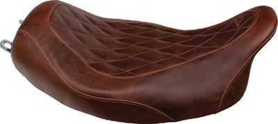 Mustang 06-17 Harley Softail Wide Tire (200mm)Wide Tripper Solo Seat - Distressed Brown