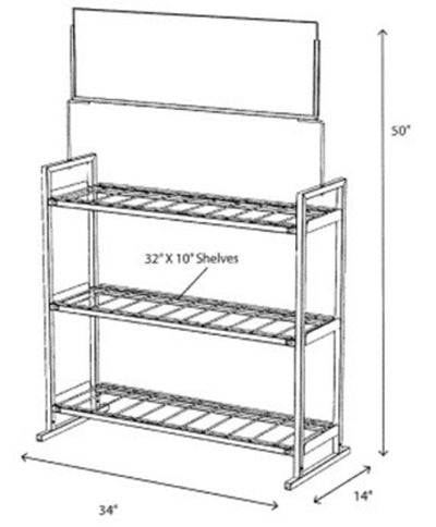 Odyssey Battery 9-Battery Display Rack (3 Wide x 3 High)
