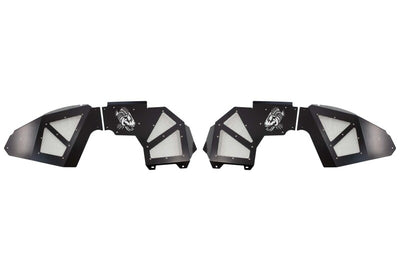 Fishbone Offroad 2018+ Jeep Wrangler JL Front Pair Aluminum - Black Powdercoat Inner Fenders