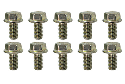 Moroso M8-1.25 x 16mm Non-Serrated Zinc Flange Bolt - 10 Pack
