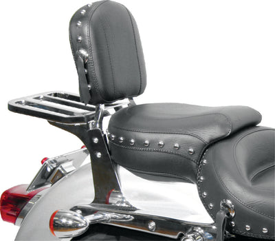 Mustang Harley Sissy Bar Pad Low Medallion Style - Black