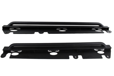 Fishbone Offroad 07-18 Jeep Wrangler JK 4 Door Rubicon Steel Rock Slider - Black Textured Powdercoat