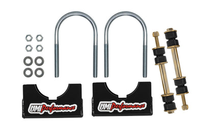 UMI Performance Aftermarket Rear End Sway Bar Installation Kit- 3-1/4in Axle Tubes