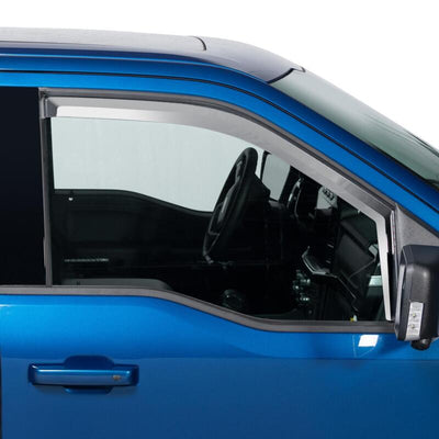 Putco 15-20 Ford F-150 - Super Crew / Super Cab / Reg Cab (Front Only) Element Chrome Window Visors