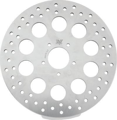 Twin Power 08-13 FLH FLT 08-16 FLHR 06-17 Dyna Front 11.8in Rotor Solid With Holes Stainless